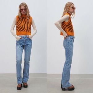 NWT Zara Slim Split Jeans